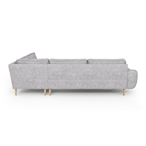 Klem 210 X 290 Köşe Ahşap Ayak - Fitilli Kadife Gri
