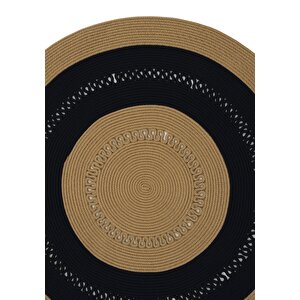 Luke 865 Yuvarlak Halı Mutfak Halısı Antre Hol Halısı Hasır Balkon Halısı Banyo Halısı 120x120 cm