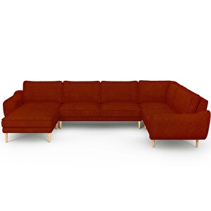 Klem 346 X 210 Köşe Ahşap Ayak - Fitilli Kadife Kiremit