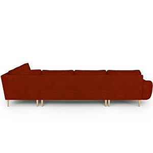 Klem 346 X 210 Köşe Ahşap Ayak - Fitilli Kadife Kiremit