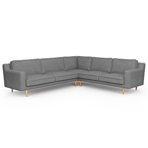 Klem Slim 283 X 257 Köşe Ahşap Ayak - Keten Beton Gri