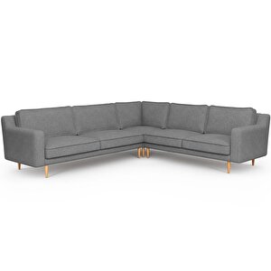 Klem Slim 283 X 257 Köşe Ahşap Ayak - Keten Beton Gri