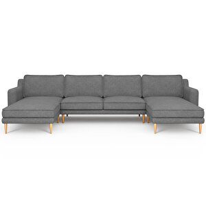Klem Slim 348 X 171 Köşe Ahşap Ayak - Keten Beton Gri