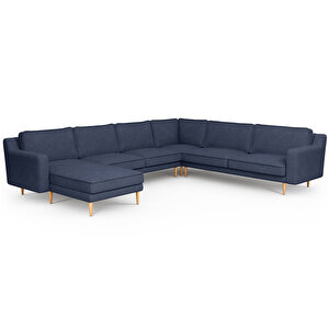 Klem Slim 339 X 283 Köşe Ahşap Ayak - Keten Havacı Mavi