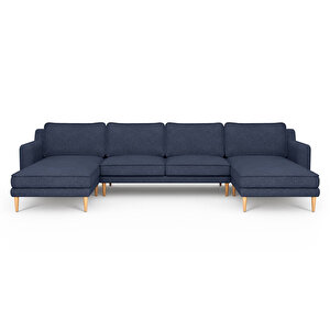 Klem Slim 348 X 171 Köşe Ahşap Ayak - Keten Havacı Mavi