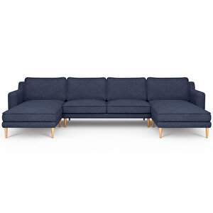 Klem Slim 348 X 171 Köşe Ahşap Ayak - Keten Havacı Mavi