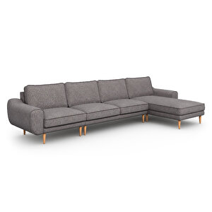 Klem 357 X 171 Köşe Ahşap Ayak - Keten Beton Gri