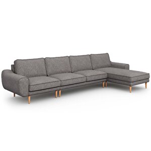 Klem 357 X 171 Köşe Ahşap Ayak - Keten Beton Gri
