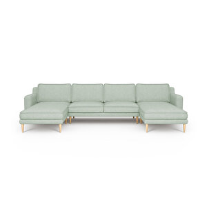 Klem Slim 348 X 171 Köşe Ahşap Ayak - Keten Nil Yeşili