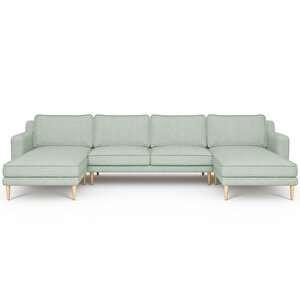 Klem Slim 348 X 171 Köşe Ahşap Ayak - Keten Nil Yeşili