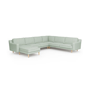 Klem Slim 339 X 283 Köşe Ahşap Ayak - Keten Nil Yeşili