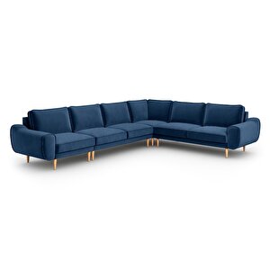 Klem 341 X 264 Köşe Ahşap Ayak - Kadife Gece Mavisi