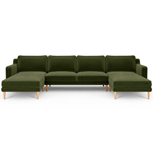 Klem Slim 348 X 171 Köşe Ahşap Ayak - Kadife Haki