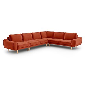 Klem 341 X 264 Köşe Ahşap Ayak - Kadife Kiremit