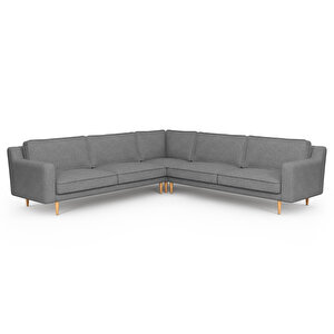 Klem Slim 283 X 283 Köşe Ahşap Ayak - Keten Beton Gri