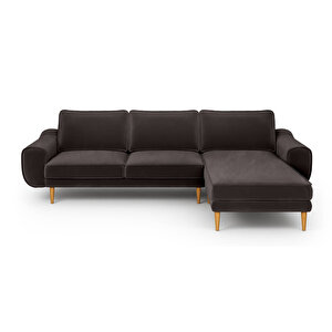 Klem 280 X 171 Köşe Ahşap Ayak - Kadife Kül Gri