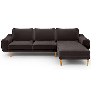 Klem 280 X 171 Köşe Ahşap Ayak - Kadife Kül Gri