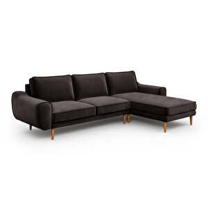 Klem 280 X 171 Köşe Ahşap Ayak - Kadife Kül Gri