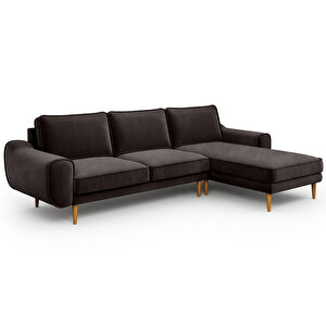 Klem 280 X 171 Köşe Ahşap Ayak - Kadife Kül Gri