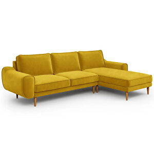 Klem 280 X 171 Köşe Ahşap Ayak - Kadife Hardal