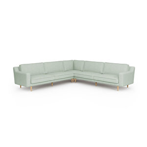 Klem Slim 303 X 303 Köşe Ahşap Ayak - Keten Nil Yeşili