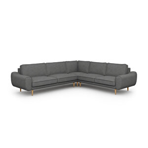 Klem 290 X 264 Köşe Ahşap Ayak - Keten Beton Gri