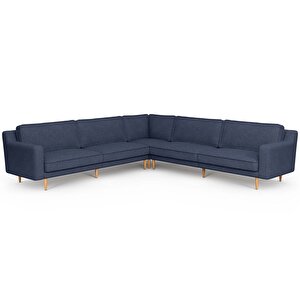 Klem Slim 303 X 303 Köşe Ahşap Ayak - Keten Havacı Mavi