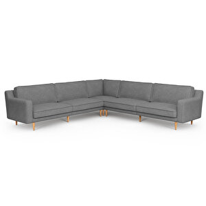 Klem Slim 303 X 303 Köşe Ahşap Ayak - Keten Beton Gri