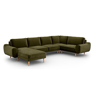 Klem 346 X 210 Köşe Ahşap Ayak - Kadife Haki