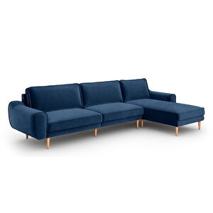 Klem 326 X 171 Köşe Ahşap Ayak - Kadife Gece Mavisi