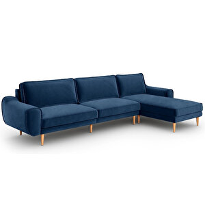 Klem 326 X 171 Köşe Ahşap Ayak - Kadife Gece Mavisi