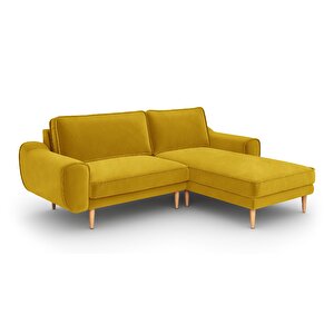 Klem 226 X 171 Köşe Ahşap Ayak - Kadife Hardal