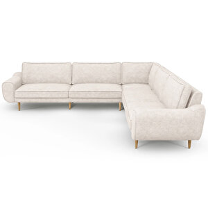 Klem 310 X 264 Köşe Ahşap Ayak - Fitilli Kadife Kemik