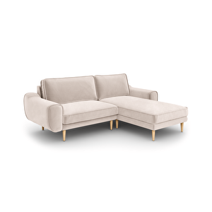 Klem 226 X 171 Köşe Ahşap Ayak - Kadife Ekru