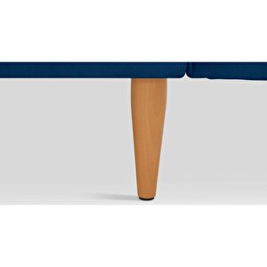 Klem Slim 240 X 171 Köşe Ahşap Ayak - Kadife Gece Mavisi