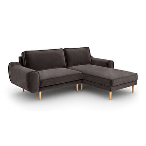 Klem 226 X 171 Köşe Ahşap Ayak - Kadife Kül Gri