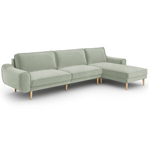 Klem 326 X 171 Köşe Ahşap Ayak - Kadife Çağla Yeşili
