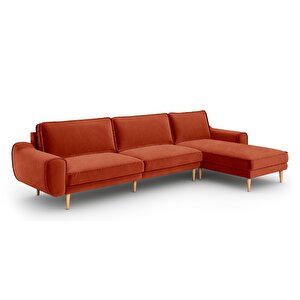 Klem 326 X 171 Köşe Ahşap Ayak - Kadife Kiremit