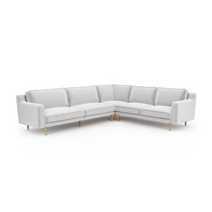 Klem Slim 303 X 257 Köşe Ahşap Ayak - Kadife Gri