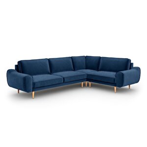 Klem 210 X 290 Köşe Ahşap Ayak - Kadife Gece Mavisi