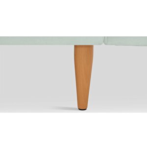 Klem Slim 303 X 257 Köşe Ahşap Ayak - Kadife Çağla Yeşili