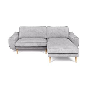 Klem 226 X 171 Köşe Ahşap Ayak - Fitilli Kadife Gri