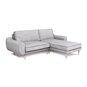 Klem 226 X 171 Köşe Ahşap Ayak - Fitilli Kadife Gri