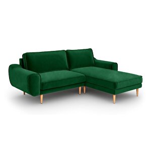 Klem 226 X 171 Köşe Ahşap Ayak - Kadife Zümrüt Yeşili