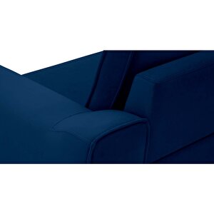 Klem 346 X 210 Köşe Ahşap Ayak - Kadife Gece Mavisi