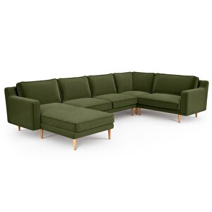 Klem Slim 339 X 203 Köşe Ahşap Ayak - Kadife Haki