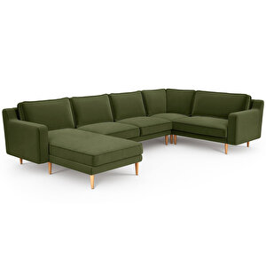 Klem Slim 339 X 203 Köşe Ahşap Ayak - Kadife Haki