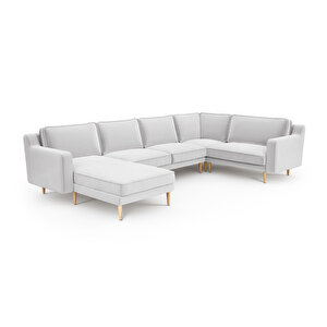 Klem Slim 339 X 203 Köşe Ahşap Ayak - Kadife Gri