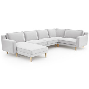 Klem Slim 339 X 203 Köşe Ahşap Ayak - Kadife Gri