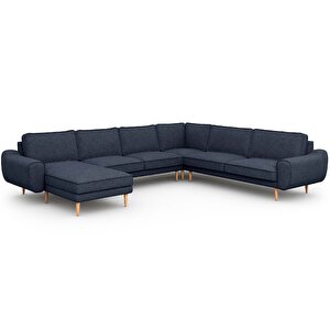 Klem 346 X 290 Köşe Ahşap Ayak - Keten Havacı Mavi